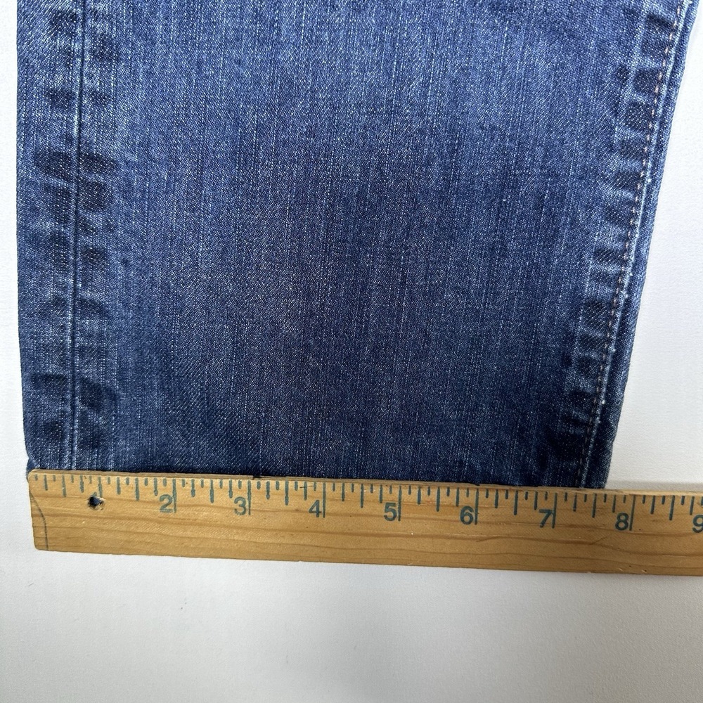 Levi's 513 Slim Straight Jeans Men's 36x32 Dark Wash Denim 29 Length - Picture 7 of 11